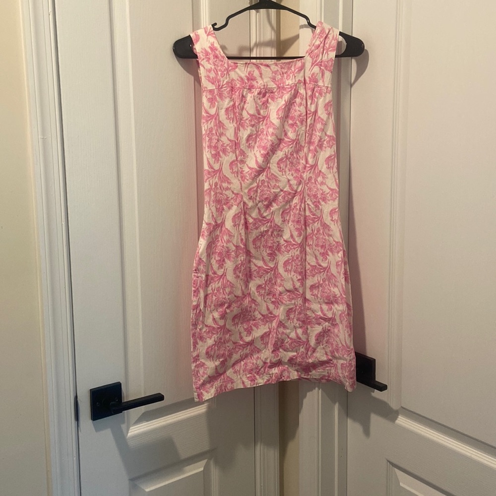 Pink and white floral dress